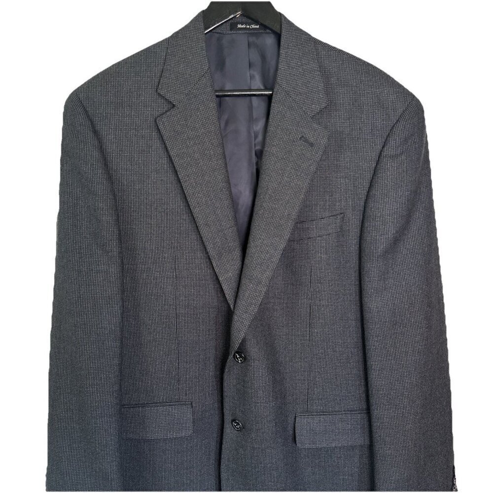 Ralph Lauren Men's Wool Tweed Sport Coat Jacket Sz 44L Herringbone Gray Blazer - Picture 5 of 11